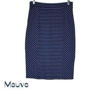 Anthropologie Maeve Black & Blue Office Career Academia Pencil Skirt NWOT Size S